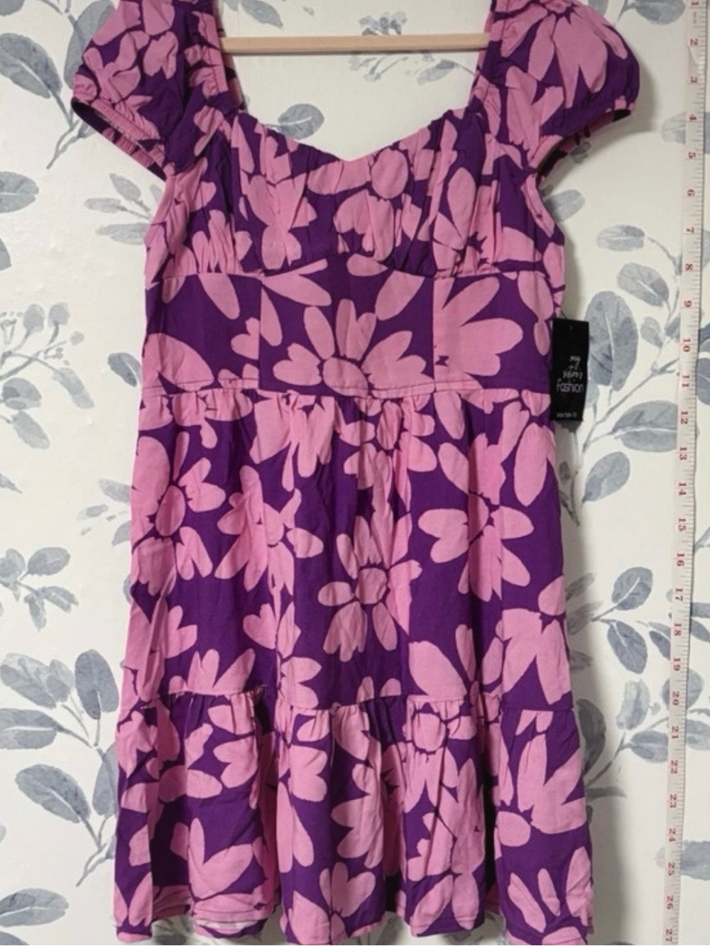 Kids Purple & Pink Floral Tiered Dress - Brand